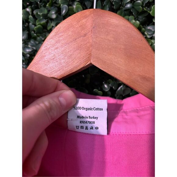 Outdoor Voices Mens Bubblegum Pink Rugby Polo Long Sleeve NWT Large - Picture 4 of 5